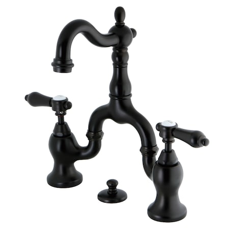 Kingston Brass KS7975BAL Bridge Bathroom Faucet with Brass Pop-Up, Oil Rubbed Bronze KS7975BAL